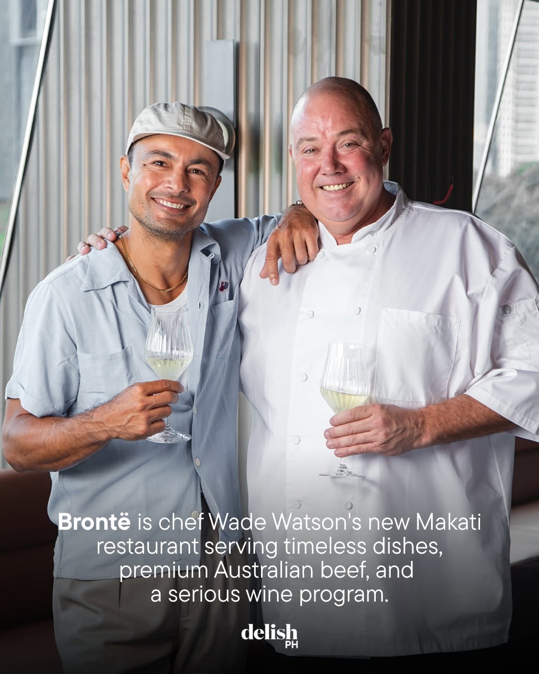 Derek Ramsay and Chef Wade Watson at Brontë